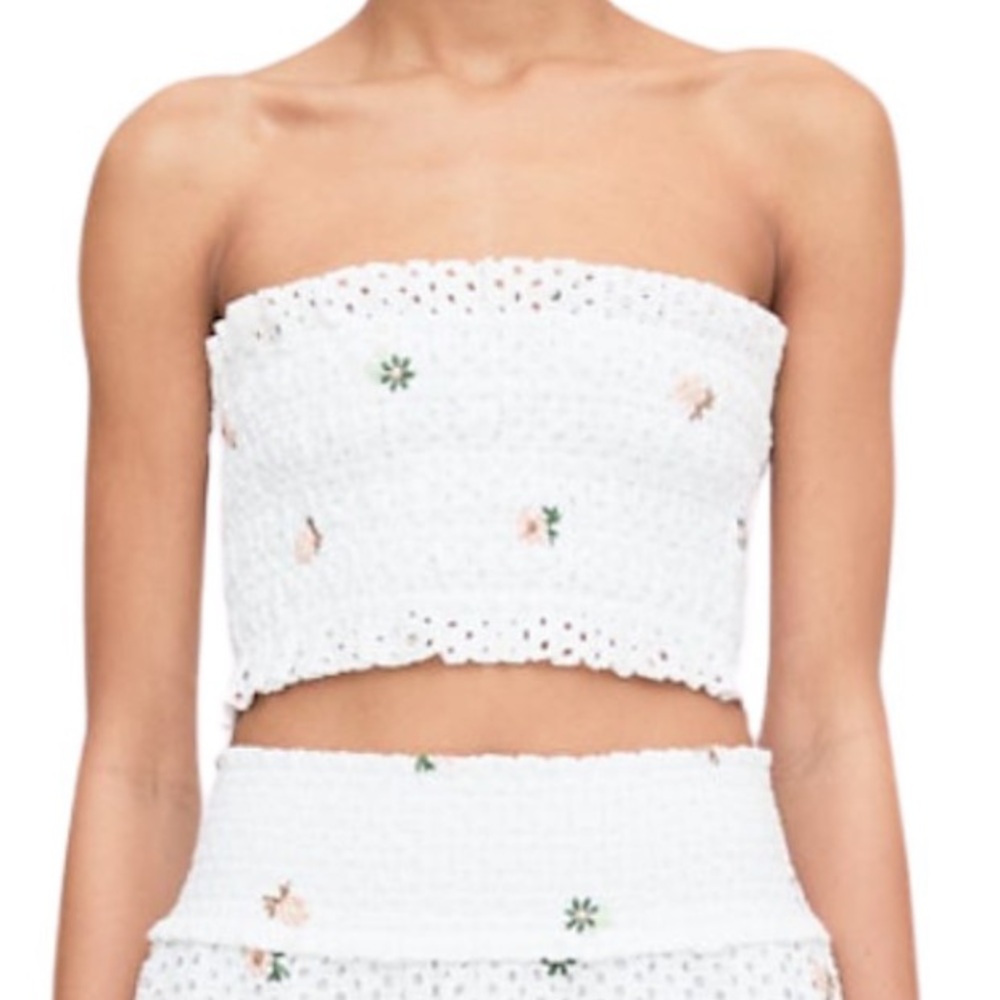 Hill House June Nap Top in White Eyelet in Medium NWT